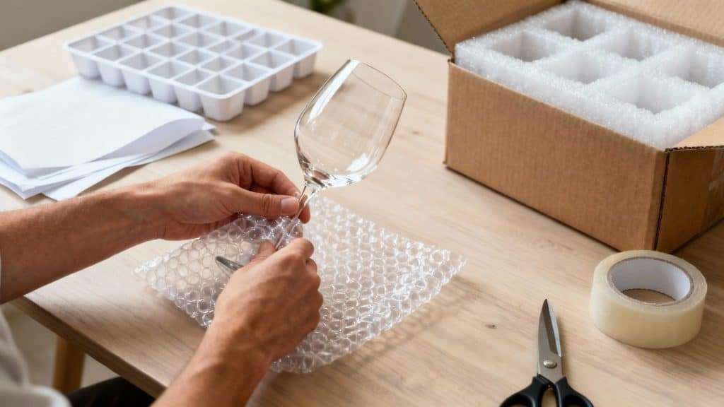 how to pack fragile items for moving packing